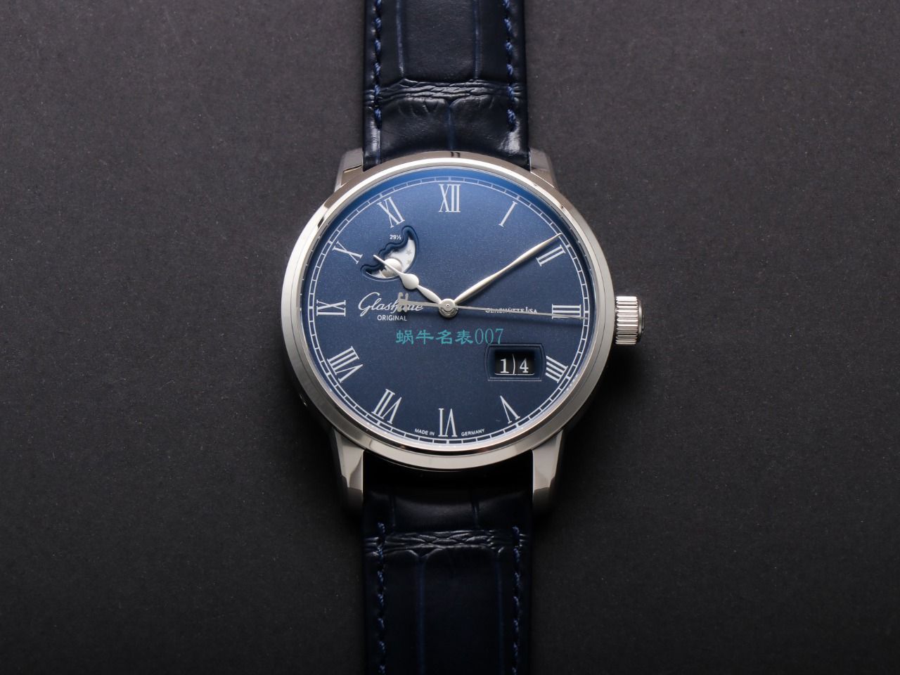 【视频最大的高仿手表网站】V9 Factory glashuette original原创议员月相100-04-05-12-30 wrist watch  / GLA069