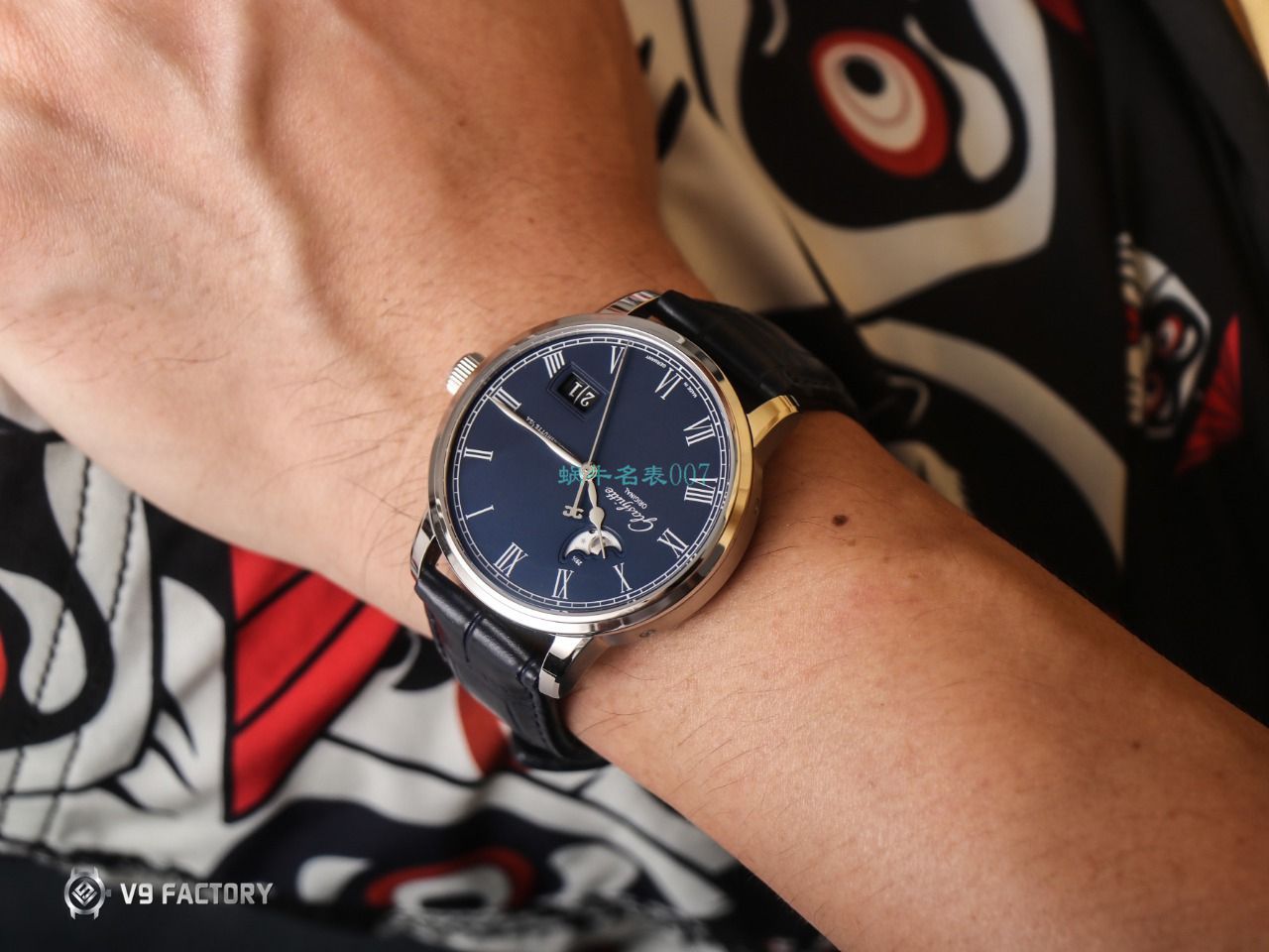 【视频最大的高仿手表网站】V9 Factory glashuette original原创议员月相100-04-05-12-30 wrist watch  / GLA069
