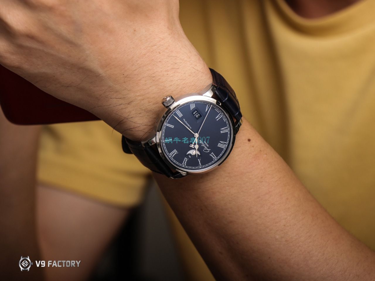 【视频最大的高仿手表网站】V9 Factory glashuette original原创议员月相100-04-05-12-30 wrist watch  / GLA069