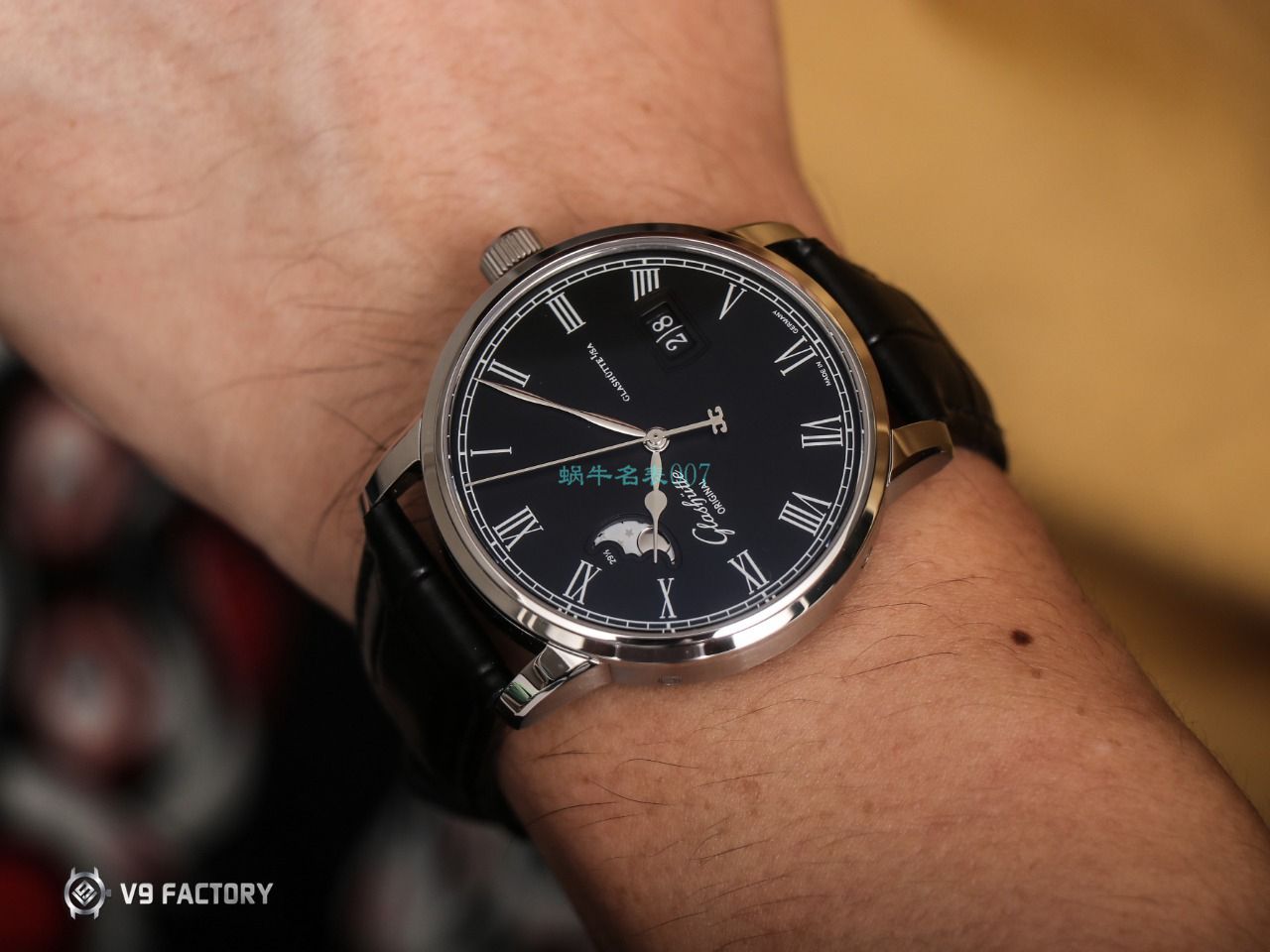 【视频最大的高仿手表网站】V9 Factory glashuette original原创议员月相100-04-05-12-30 wrist watch  / GLA069