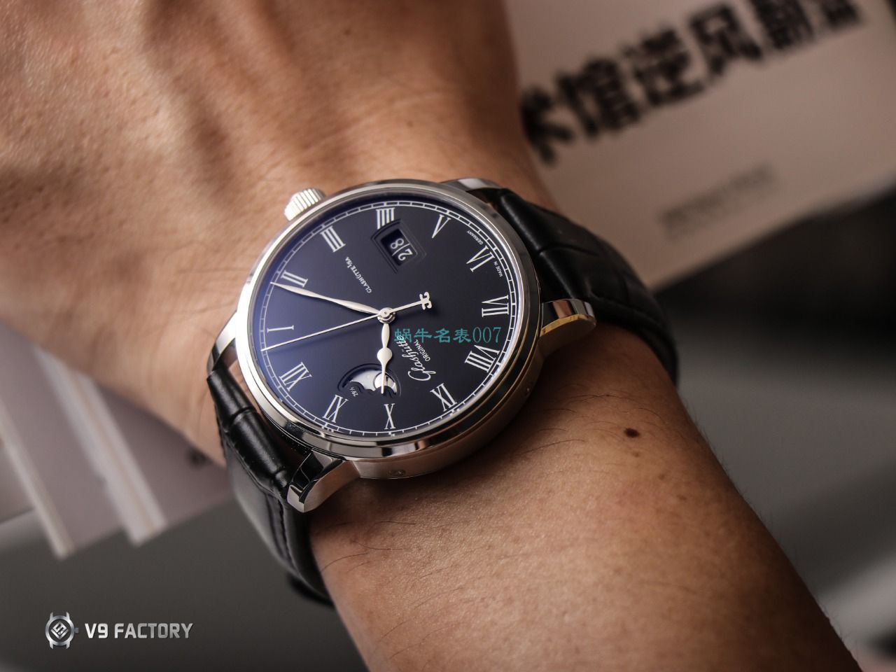 【视频最大的高仿手表网站】V9 Factory glashuette original原创议员月相100-04-05-12-30 wrist watch  / GLA069