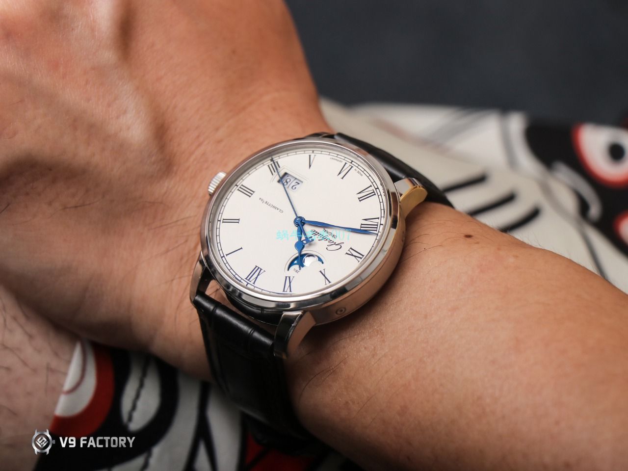 【视频最大的高仿手表网站】V9 Factory glashuette original原创议员月相100-04-05-12-30 wrist watch  / GLA069