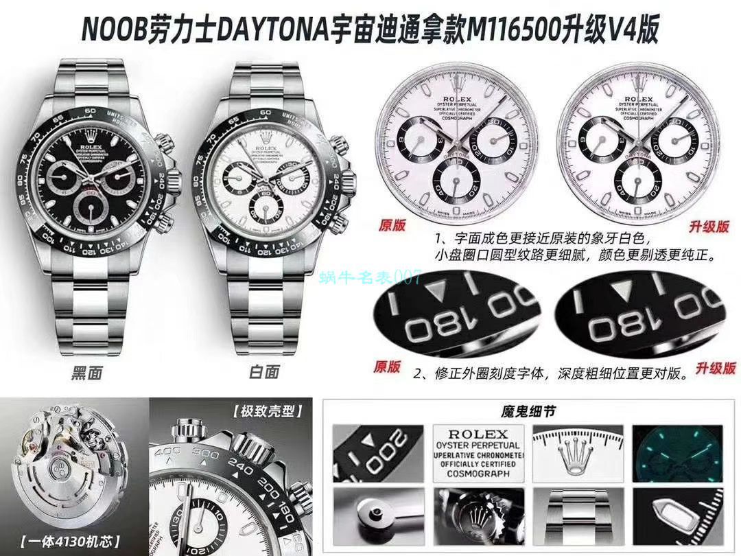 【N Factory 最新V3升级版ROLEX复刻高仿手表】 Rolex  Cosmograph Daytona  Ditongna 系列116500LN-78590 wrist watch  / R507