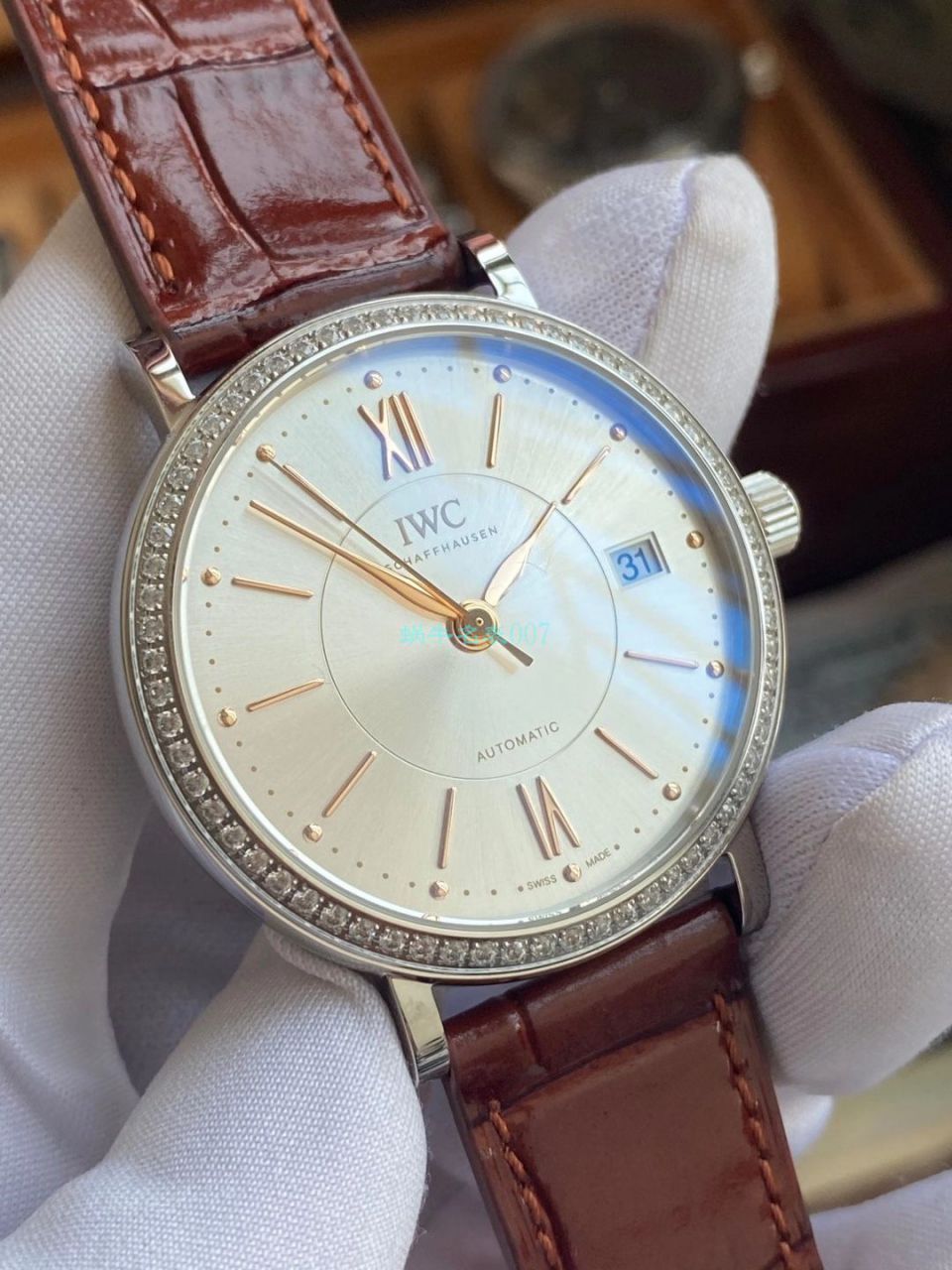 V7 Factory  IWC 柏涛菲诺 top 复刻高仿女士手表IW458103 wrist watch  / WG589
