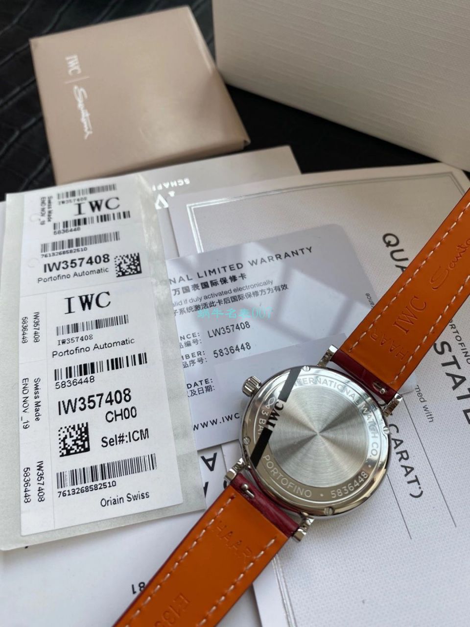 渠道原单IWC IWC 柏涛菲诺系列女装IW357408 wrist watch  / WG597