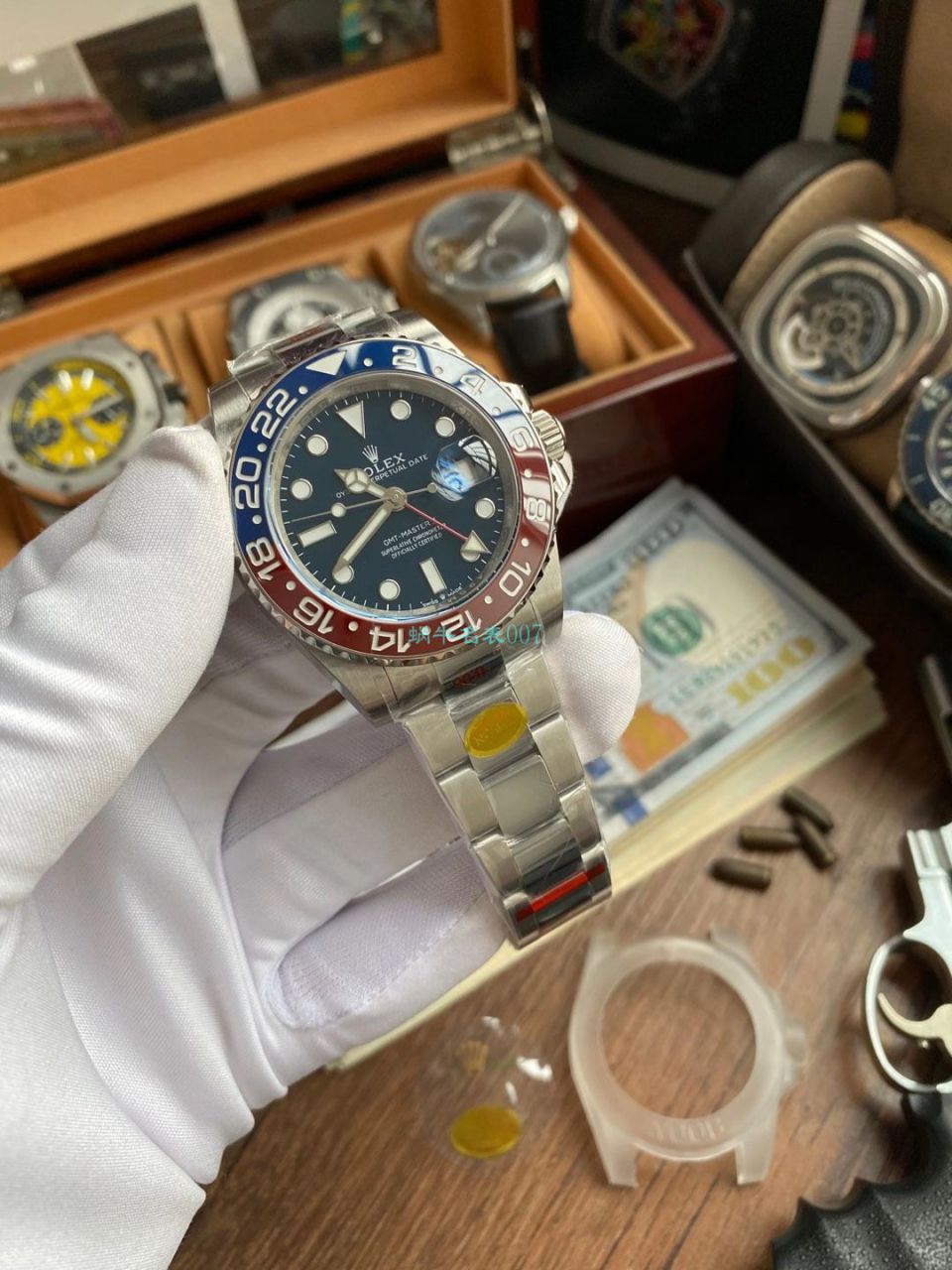 N Factory  Rolex  GMT MASTER II top 复刻高仿可乐圈红蓝 Composite 圈m126719blro-0003 wrist watch  / R682