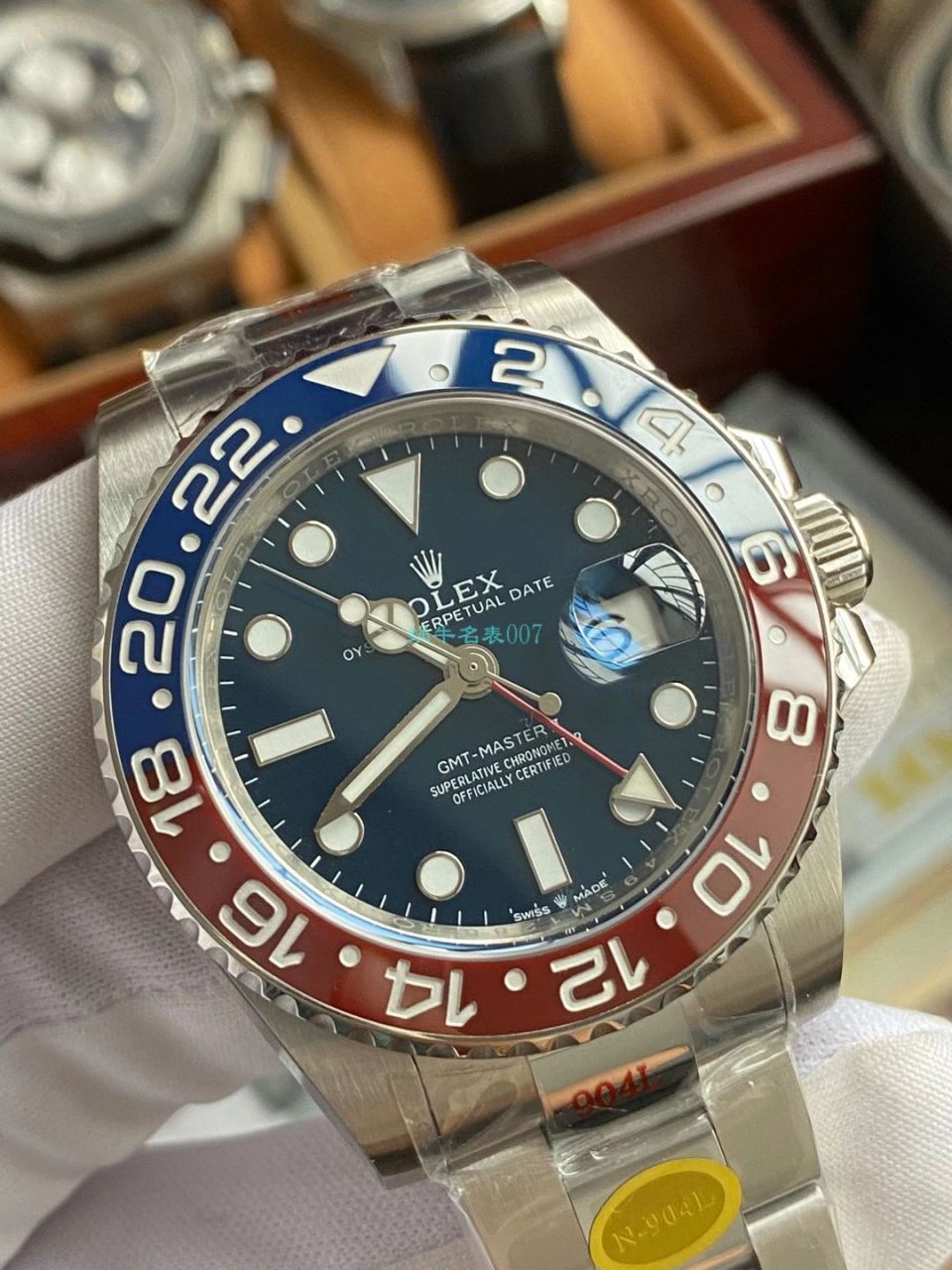N Factory  Rolex  GMT MASTER II top 复刻高仿可乐圈红蓝 Composite 圈m126719blro-0003 wrist watch  / R682