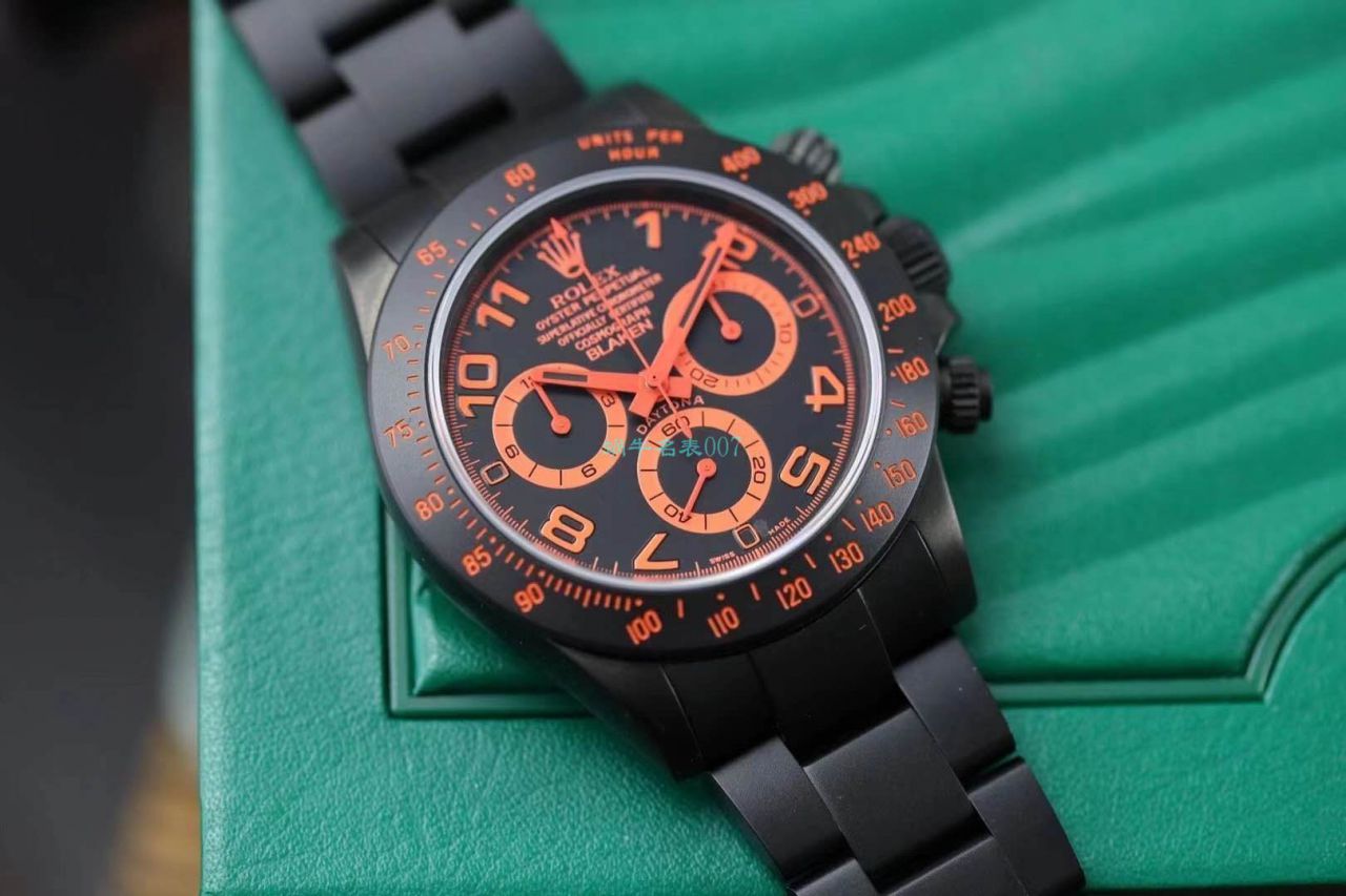【IPK Factory  Rolex  Ditongna 】Blaken改装磨砂碳化黑 wrist watch 以N Factory 超级4130 Ditongna 为基础 / R686