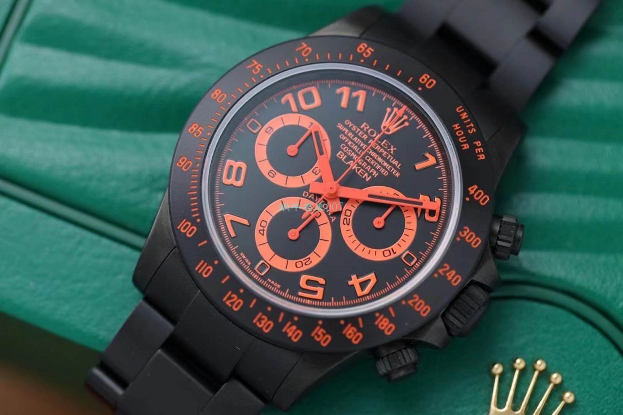 【IPK Factory  Rolex  Ditongna 】Blaken改装磨砂碳化黑 wrist watch 以N Factory 超级4130 Ditongna 为基础 / R686