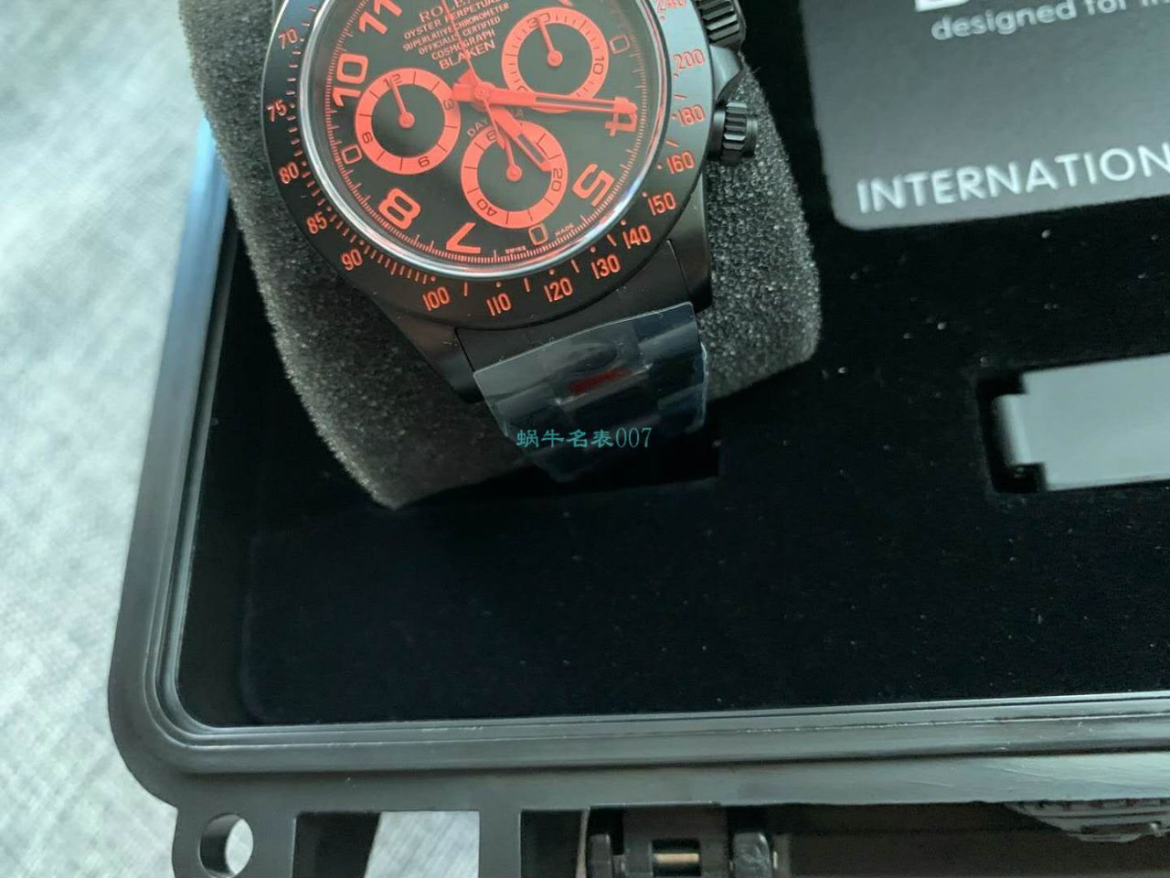 【IPK Factory  Rolex  Ditongna 】Blaken改装磨砂碳化黑 wrist watch 以N Factory 超级4130 Ditongna 为基础 / R686