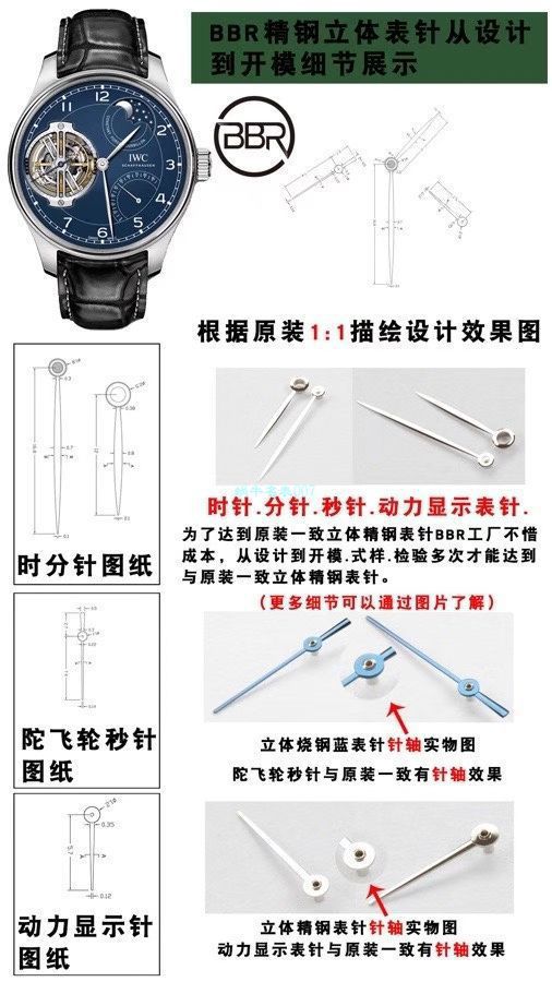 BBR Factory  IWC 周年纪念 Tourbillon  top 复刻高仿IW590202 wrist watch  / WG602