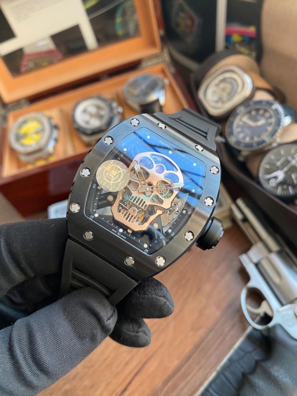 JB RICHARD MILLE RM52-01 top 复刻高仿真 Tourbillon RICHARD MILLE骷髅头 wrist watch  / JBRM52-01