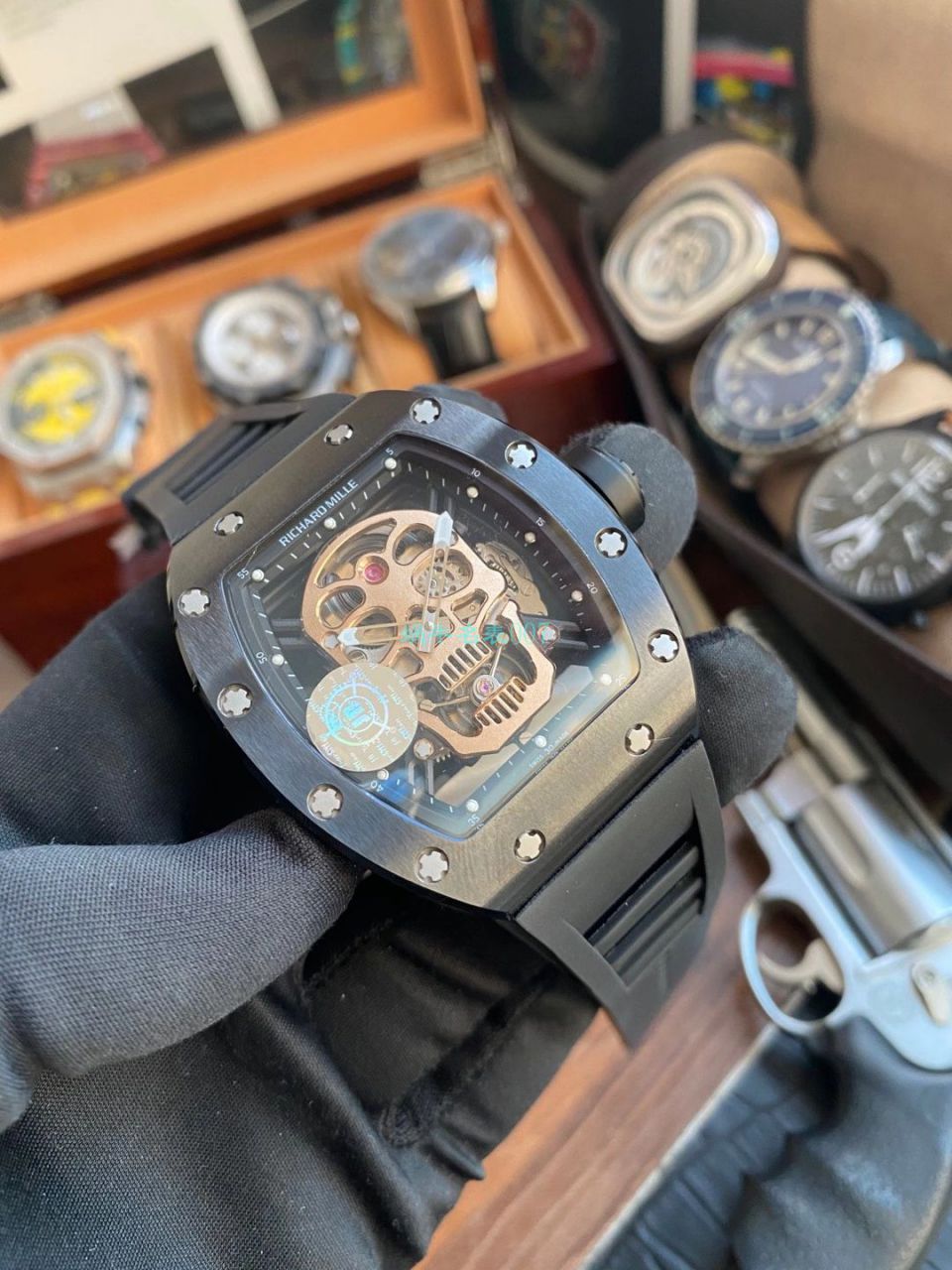 JB RICHARD MILLE RM52-01 top 复刻高仿真 Tourbillon RICHARD MILLE骷髅头 wrist watch  / JBRM52-01