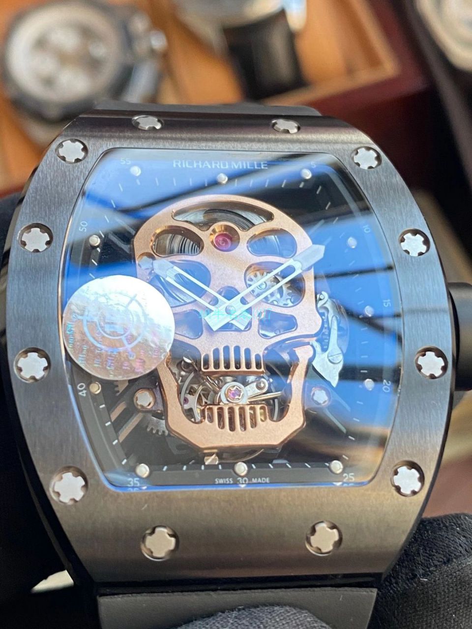 JB RICHARD MILLE RM52-01 top 复刻高仿真 Tourbillon RICHARD MILLE骷髅头 wrist watch  / JBRM52-01