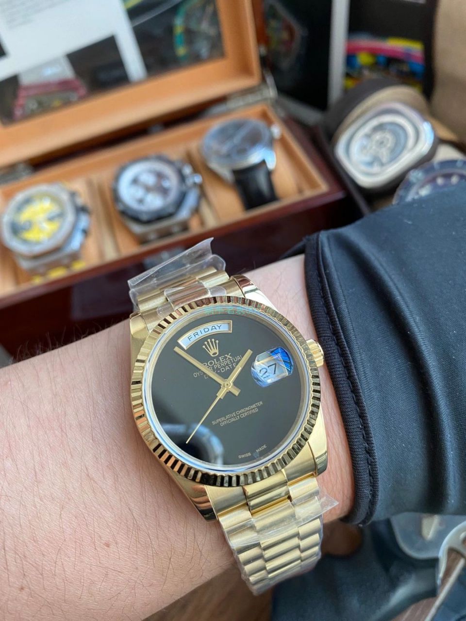  Rolex 特别版极简 Day-Date 型day-date top 复刻高仿无字天书 wrist watch  / R691