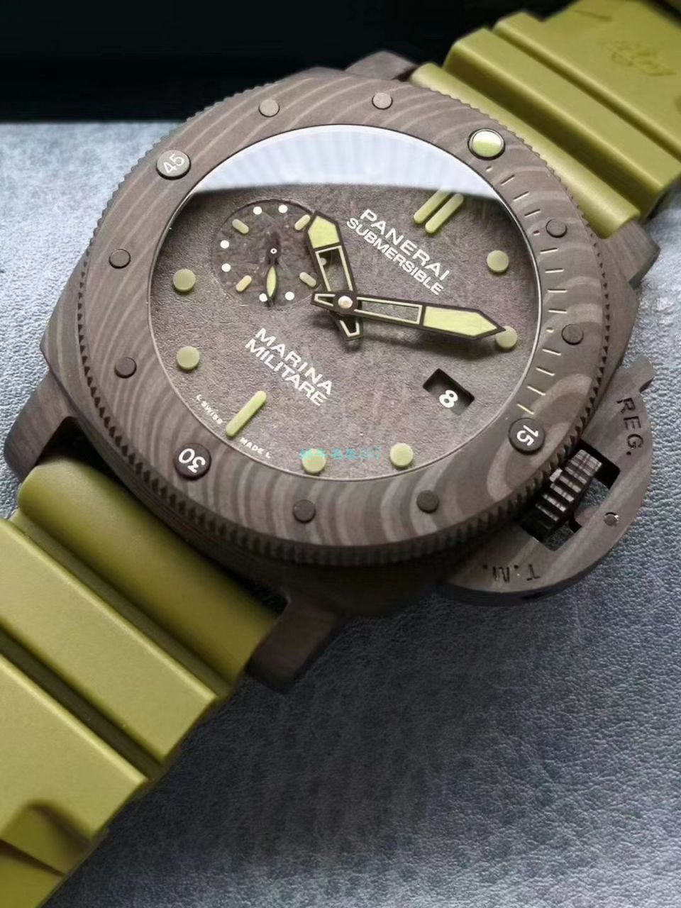 【VS Factory 新品军绿色英雄情结复刻手表】Panerai 高仿SUBMERSIBLE 潜行系列PAM00961 wrist watch  / VSPAM961