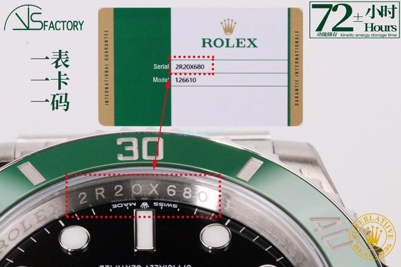 VS Factory  Rolex m126610lv-0002高仿复刻专柜新款 Submariner 手表m126610ln-0001 Submariner  / R692