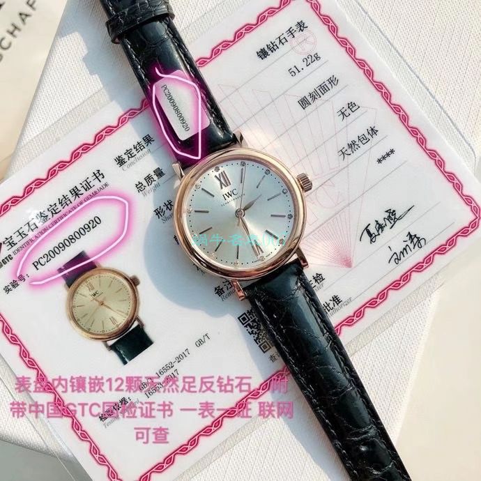 高端原单真钻 IWC 柏涛菲诺系列IW357405,IW357401女装 / WG580