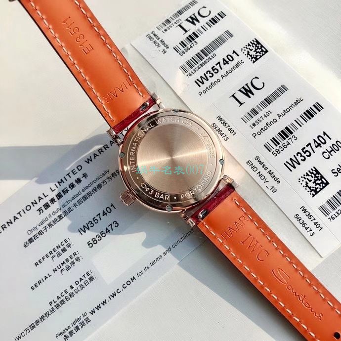 高端原单真钻 IWC 柏涛菲诺系列IW357405,IW357401女装 / WG580