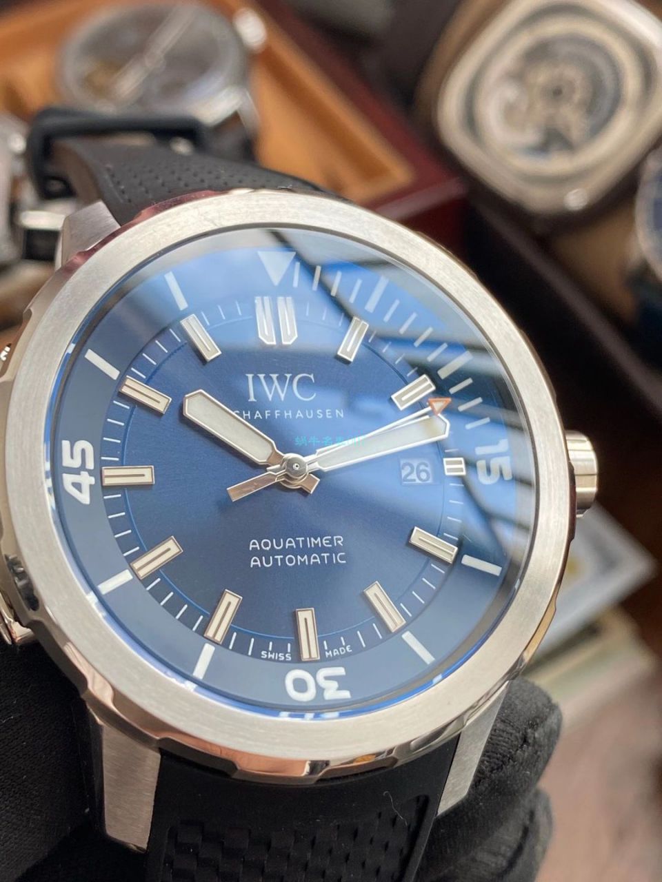 【 Video analysis V6 Factory 蓝色字面完美升级】 IWC 海洋时计1比1 top 复刻高仿手表IW329005 wrist watch  / WG606