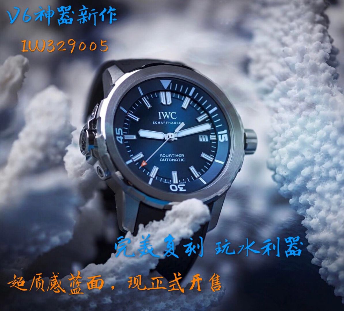【 Video analysis V6 Factory 蓝色字面完美升级】 IWC 海洋时计1比1 top 复刻高仿手表IW329005 wrist watch  / WG606