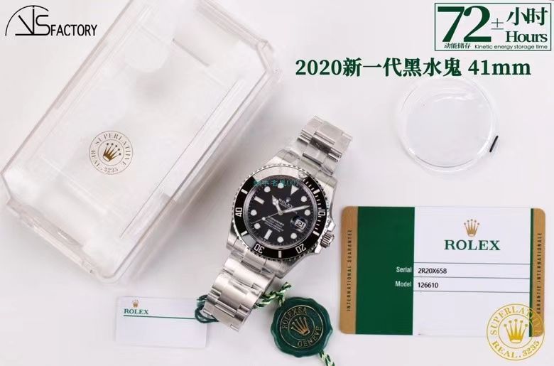 VS Factory 专柜新款41毫米 Rolex  Submariner 一比一超A高仿手表 Submariner m126610ln-0001 wrist watch  / R697