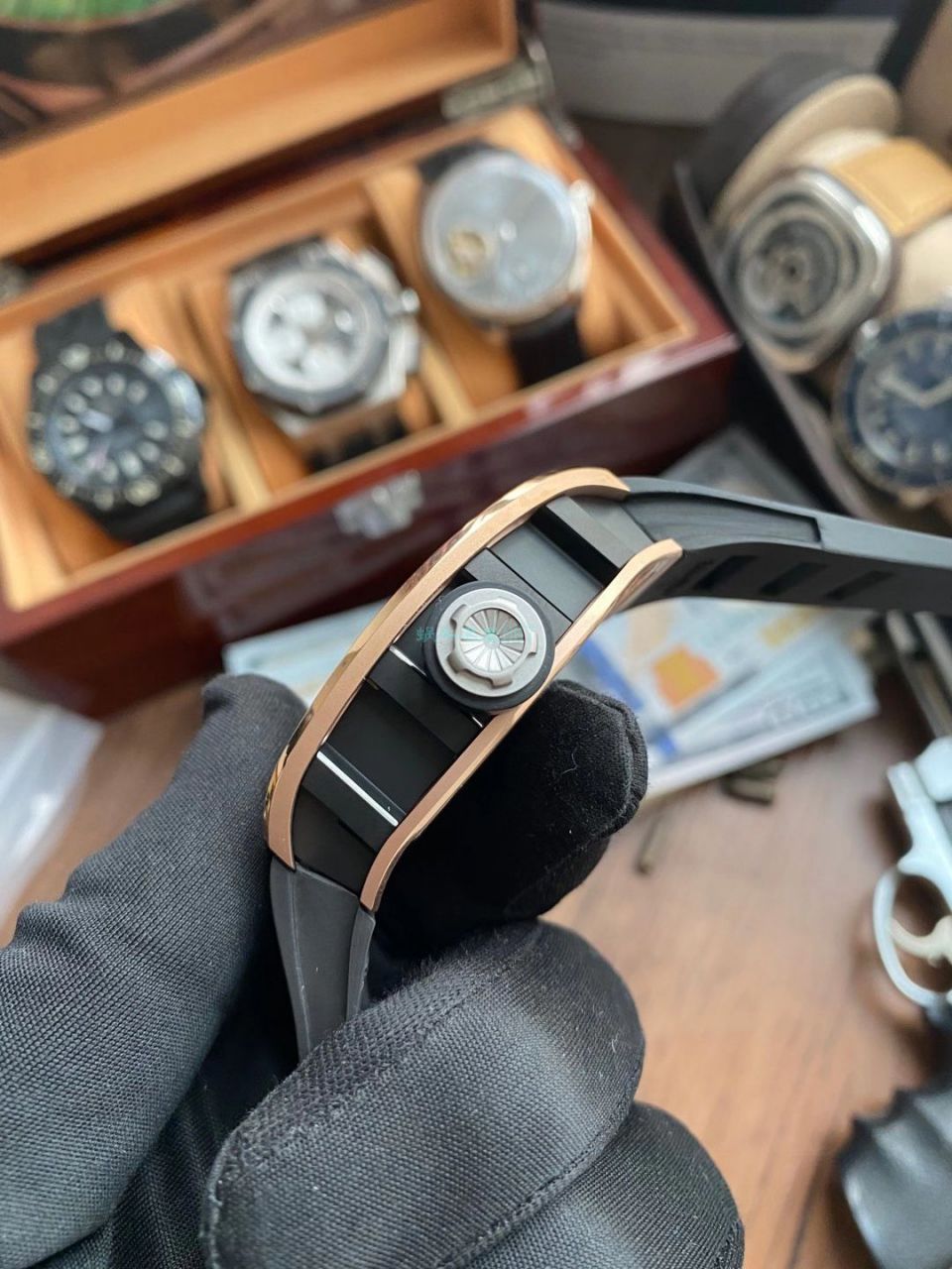 JB Factory  RICHARD MILLE RM52-01真 Tourbillon 1比1超A高仿手表RICHARD MILLE骷髅头 wrist watch  / RM5201JBJ
