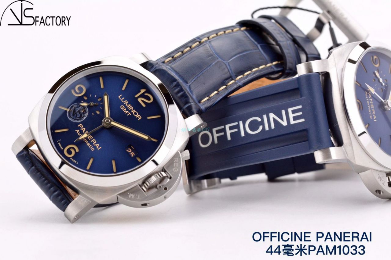 VS Factory Panerai 1比1 top 复刻高仿手表GMT两地时PAM01033 wrist watch  / VSPAM01033