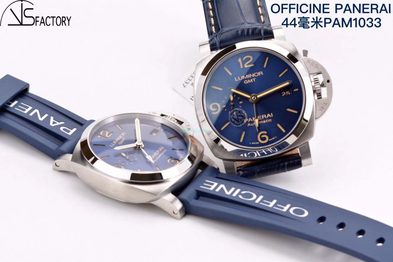 VS Factory Panerai 1比1 top 复刻高仿手表GMT两地时PAM01033 wrist watch  / VSPAM01033