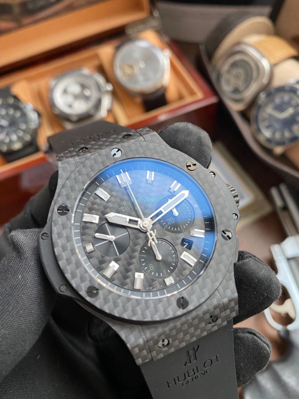 【 Video analysis 】V6 Factory  hublot BIG BANG big bang  carbon fiber 301.QX.1724.RX wrist watch  / YB113