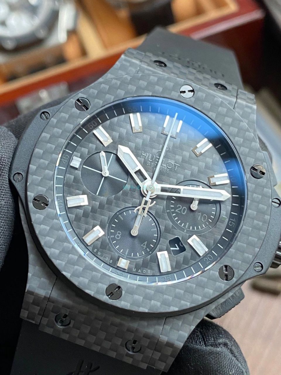 【 Video analysis 】V6 Factory  hublot BIG BANG big bang  carbon fiber 301.QX.1724.RX wrist watch  / YB113