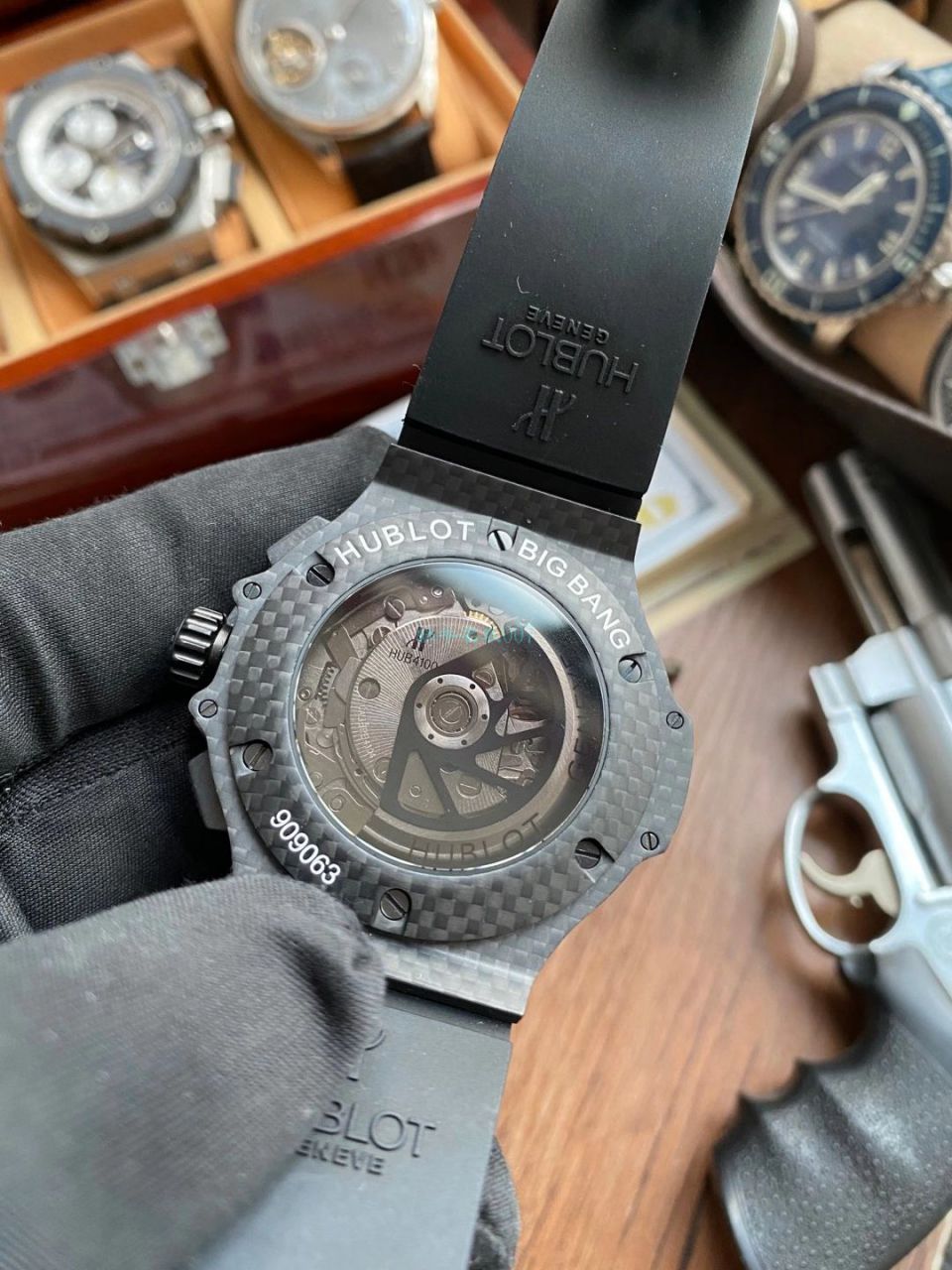 【 Video analysis 】V6 Factory  hublot BIG BANG big bang  carbon fiber 301.QX.1724.RX wrist watch  / YB113