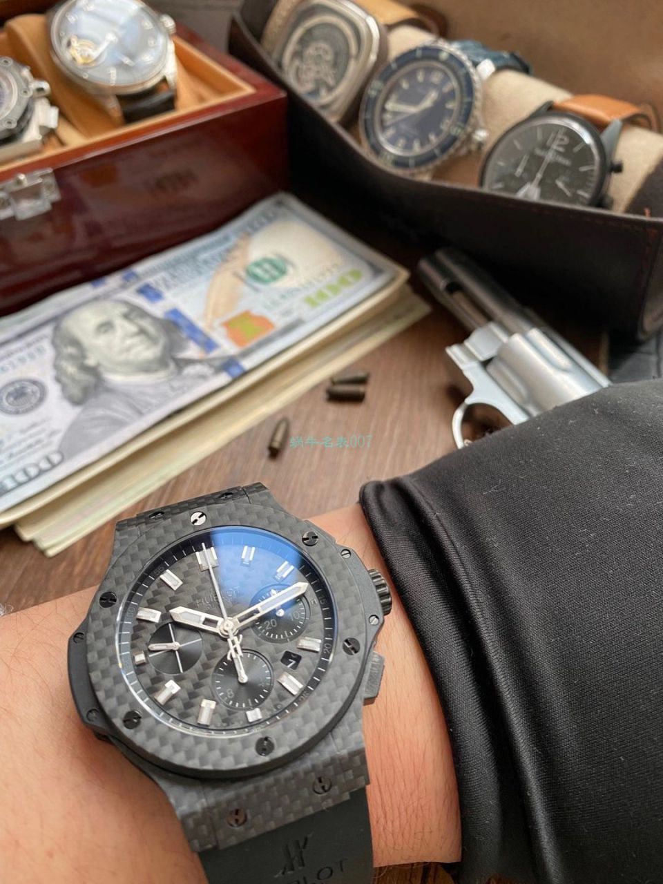 【 Video analysis 】V6 Factory  hublot BIG BANG big bang  carbon fiber 301.QX.1724.RX wrist watch  / YB113