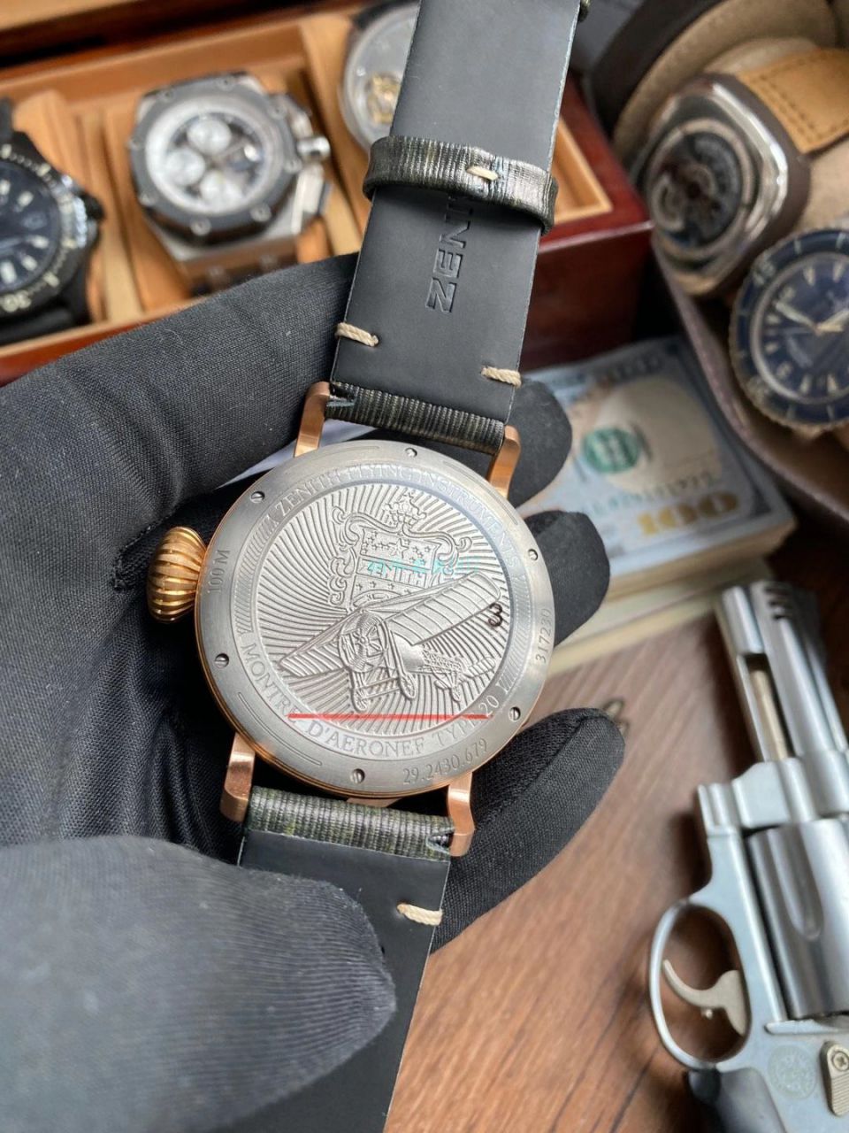 XF Factory 真力时卡其绿青铜大飞一比一高仿手表29.2430.679/63.I001 wrist watch  / ZSL063
