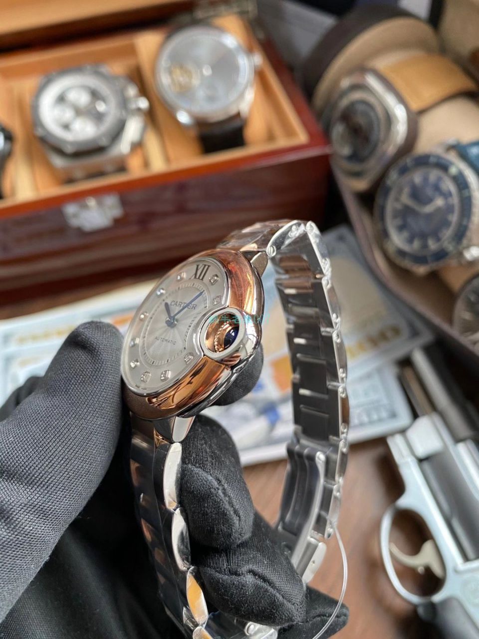 【 Video analysis 】V6 Factory  Cartier  蓝气球女装33毫米复刻高仿W3BB0006 wrist watch  / K322