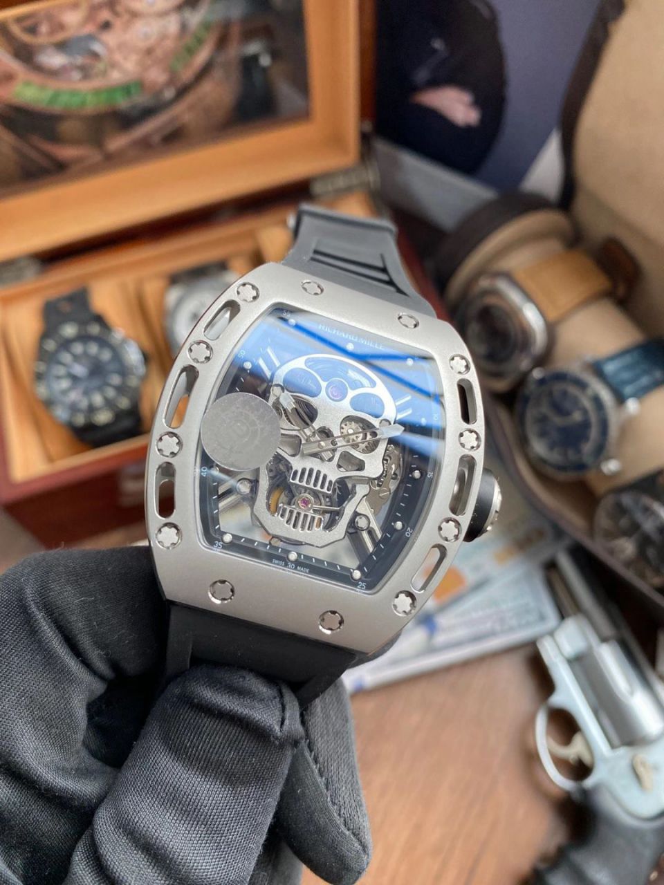 【 Video analysis 】JB Factory  RICHARD MILLE 一比一复刻高仿手表男士系列RM 052骷髅头 wrist watch  