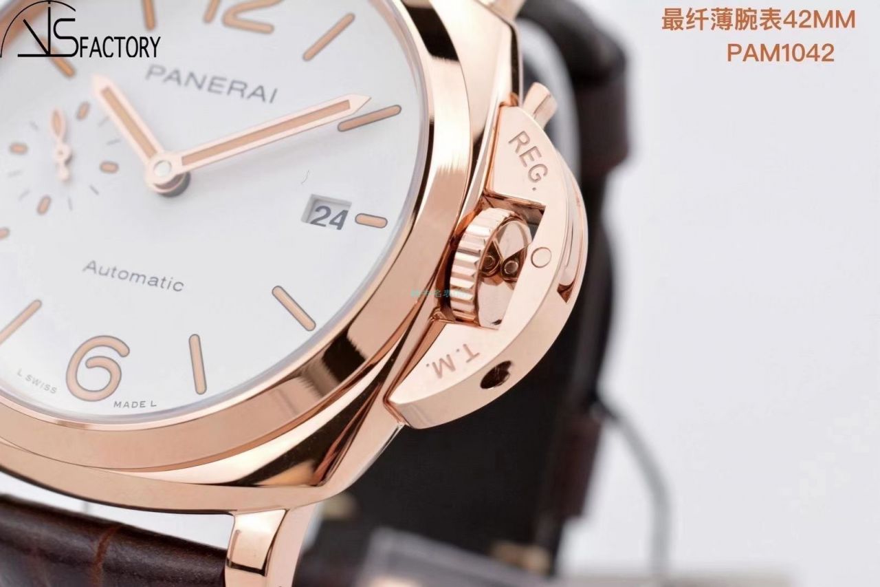 VS Factory Panerai PAM1042一比一超A高精仿手表LUMINOR DUE小红金PAM01042 wrist watch  / VSPAM01042