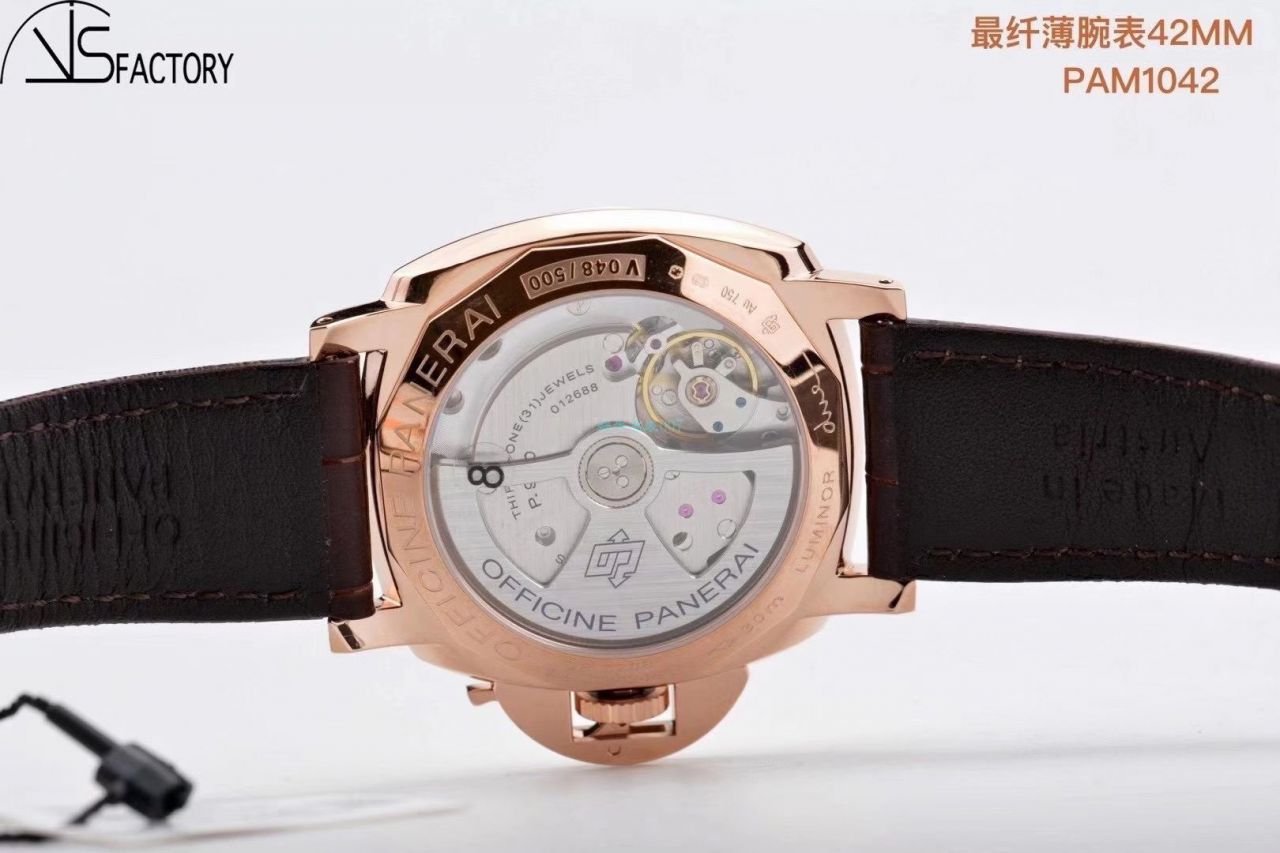VS Factory Panerai PAM1042一比一超A高精仿手表LUMINOR DUE小红金PAM01042 wrist watch  / VSPAM01042