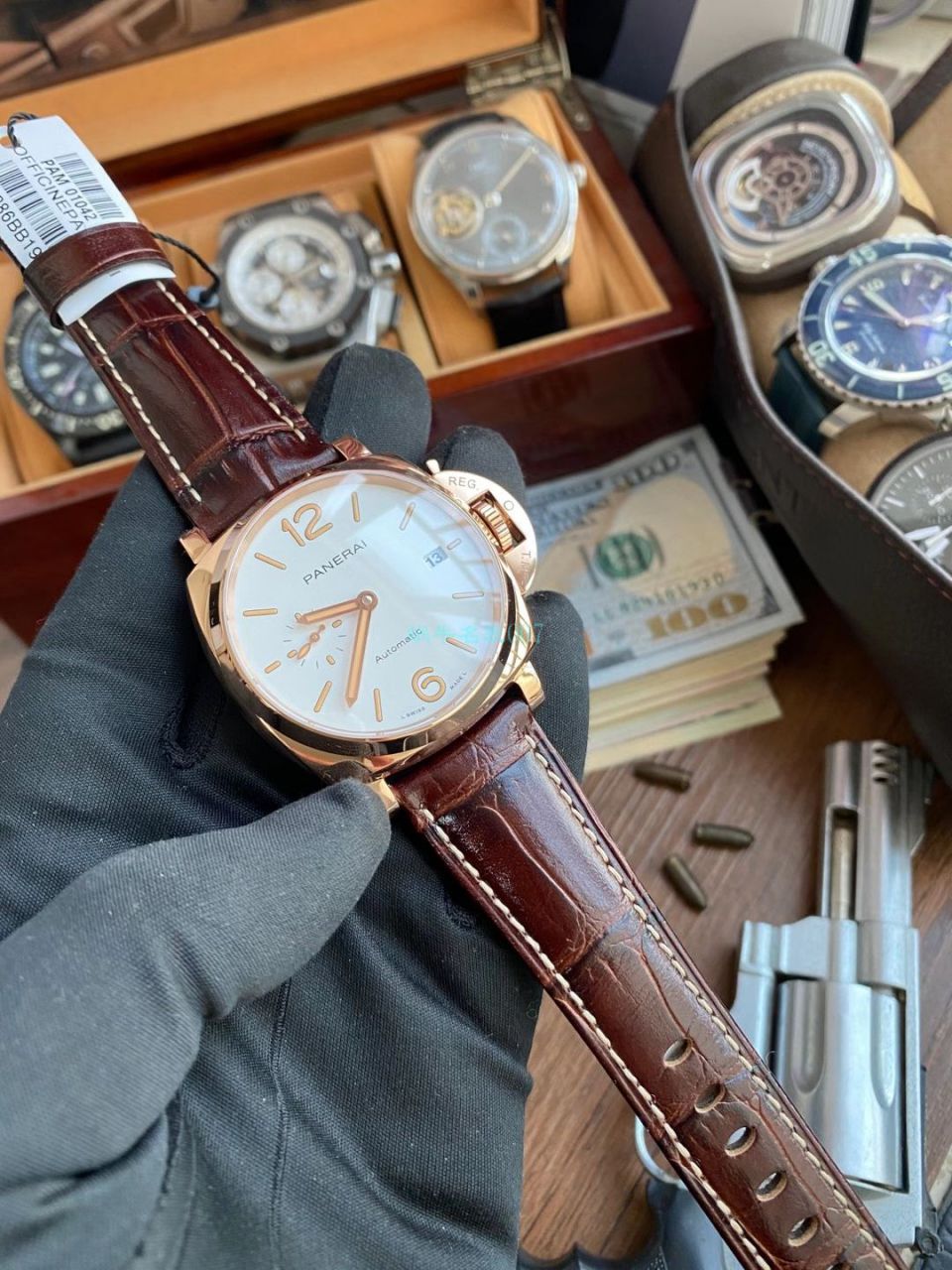 VS Factory Panerai PAM1042一比一超A高精仿手表LUMINOR DUE小红金PAM01042 wrist watch  / VSPAM01042