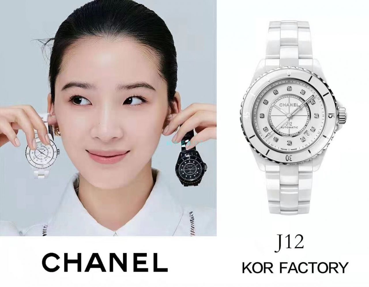 KOR Factory 香奈儿J12系列1比1 top 高仿手表女装机械H5702 wrist watch  / XB067