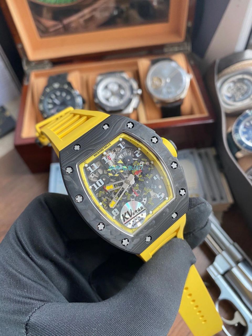 KV Factory  RICHARD MILLE RM011 Yellow Storm黄色风暴一比一复刻高仿手表 / KVRM011Yellow Storm