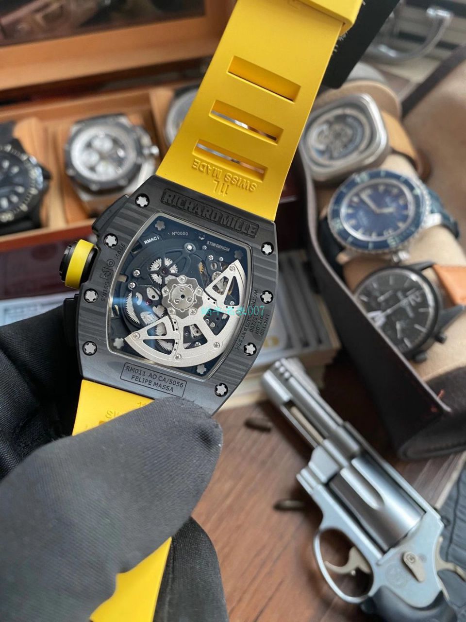 KV Factory  RICHARD MILLE RM011 Yellow Storm黄色风暴一比一复刻高仿手表 / KVRM011Yellow Storm