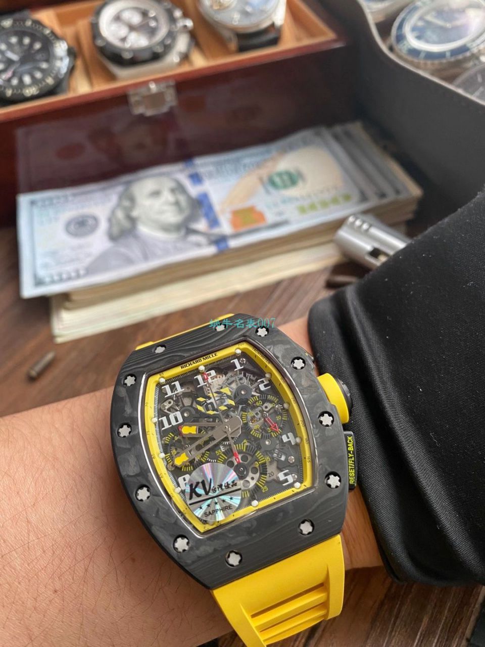 KV Factory  RICHARD MILLE RM011 Yellow Storm黄色风暴一比一复刻高仿手表 / KVRM011Yellow Storm