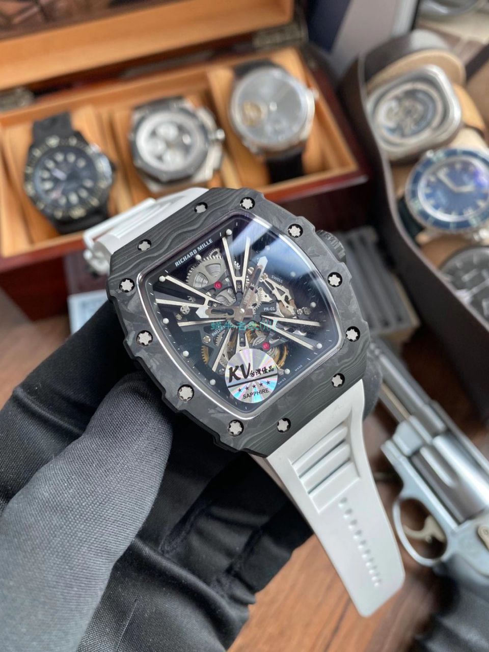 KV Factory  RICHARD MILLE RM 12-01 Tourbillon Limited Editions 超A高仿限量 Tourbillon 手表 / KVRM 12-01