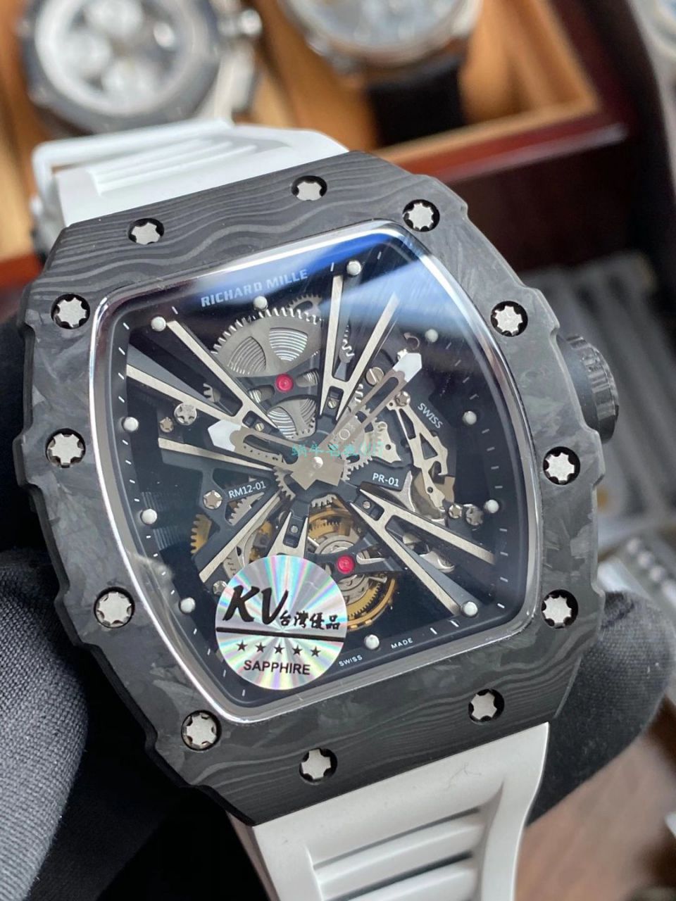 KV Factory  RICHARD MILLE RM 12-01 Tourbillon Limited Editions 超A高仿限量 Tourbillon 手表 / KVRM 12-01
