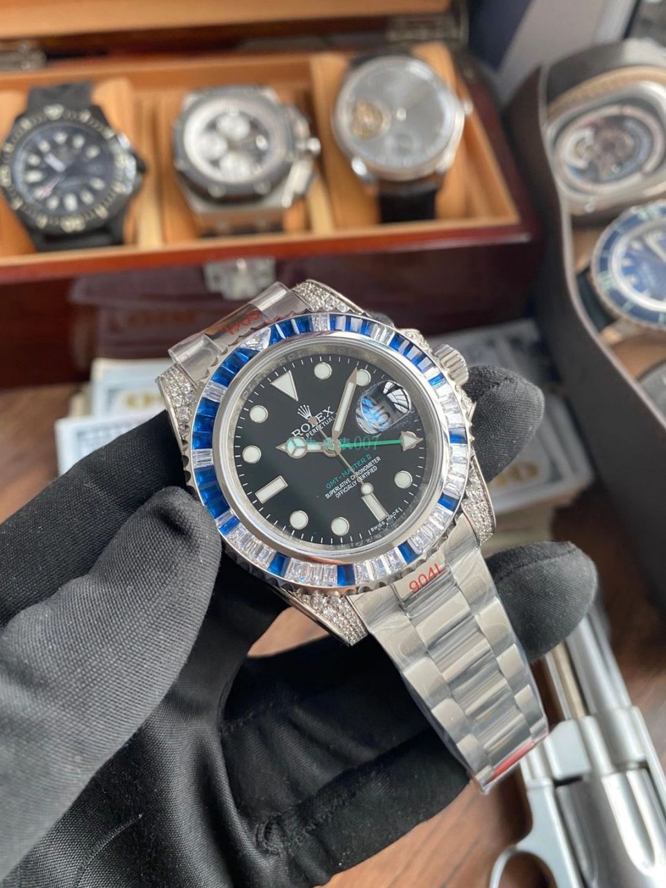 【 Video analysis 】 Rolex T钻奢华版 GMT MASTER GMT top 复刻手表 / R703