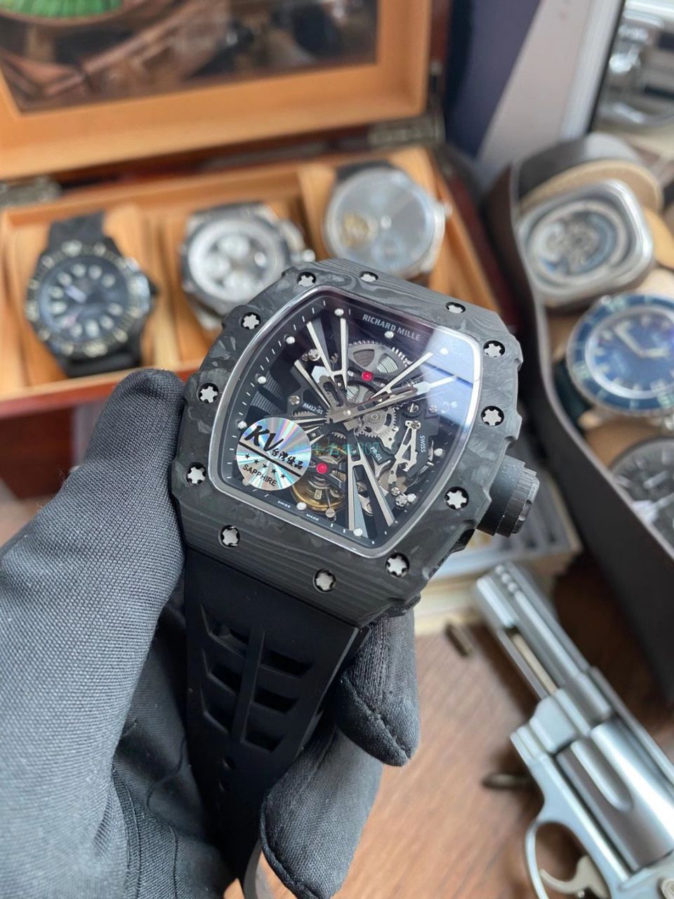 KV Factory RICHARD MILLE  RICHARD MILLE RM 12-01 限量 Tourbillon 一比一 top 复刻高仿手表 / RM12-01KV