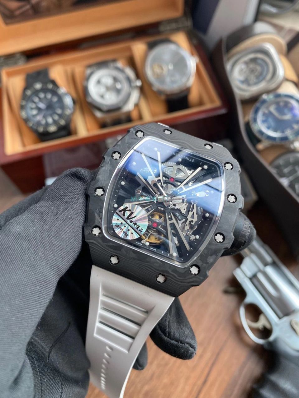 KV Factory RICHARD MILLE  RICHARD MILLE RM 12-01 限量 Tourbillon 一比一 top 复刻高仿手表 / RM12-01KV
