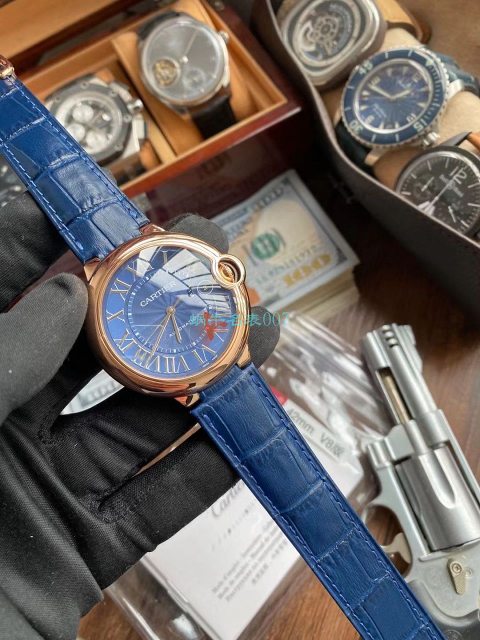 V6 Factory V8版本 Cartier  蓝气球男装一比一超A高仿手表WGBB0036 wrist watch  / K323