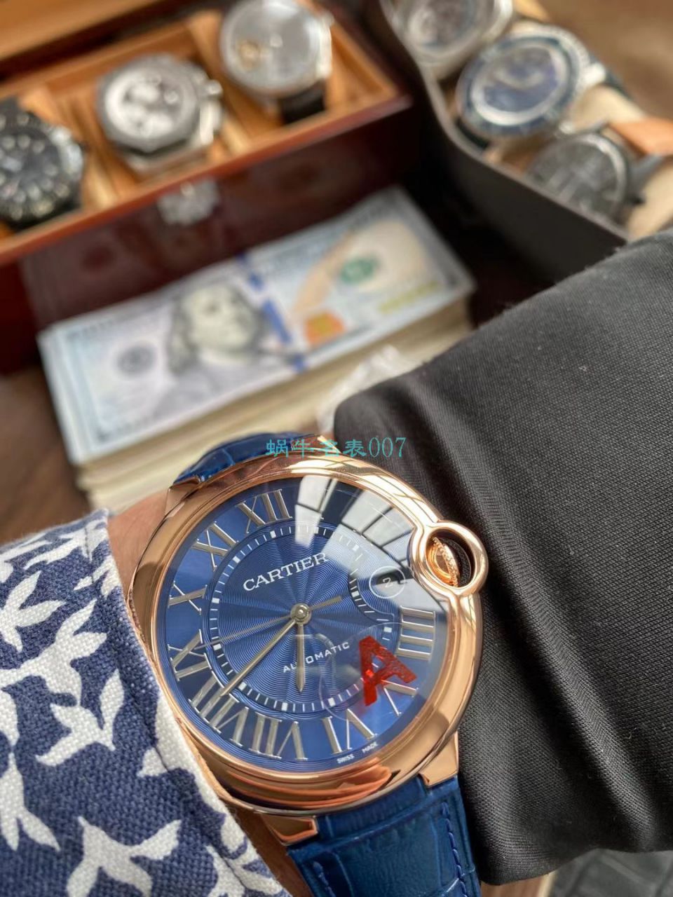 V6 Factory V8版本 Cartier  蓝气球男装一比一超A高仿手表WGBB0036 wrist watch  / K323